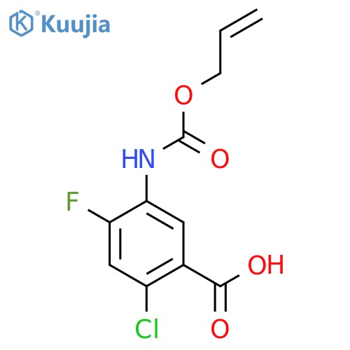 2-Chloro-4-fluoro-5-{[(prop-2-en-1-yloxy)carbonyl]amino}benzoic acid structure
