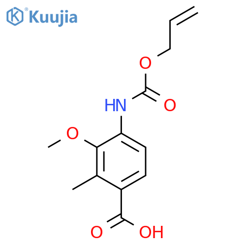 3-methoxy-2-methyl-4-{(prop-2-en-1-yloxy)carbonylamino}benzoic acid structure