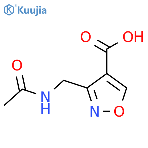 3-(Acetamidomethyl)-1,2-oxazole-4-carboxylic acid structure