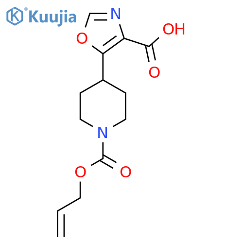 5-{1-[(Prop-2-en-1-yloxy)carbonyl]piperidin-4-yl}-1,3-oxazole-4-carboxylic acid structure