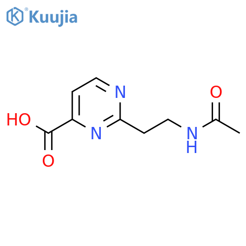 2-(2-Acetamidoethyl)pyrimidine-4-carboxylic acid structure