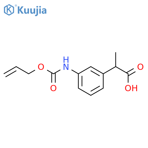 2-(3-{[(Prop-2-en-1-yloxy)carbonyl]amino}phenyl)propanoic acid structure