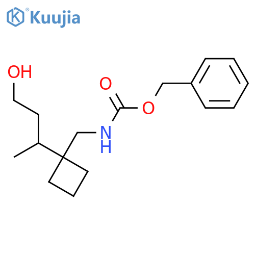 benzyl N-{1-(4-hydroxybutan-2-yl)cyclobutylmethyl}carbamate structure