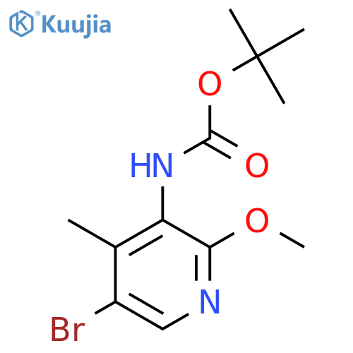 tert-butyl N-(5-bromo-2-methoxy-4-methylpyridin-3-yl)carbamate structure