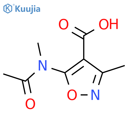 3-methyl-5-(N-methylacetamido)-1,2-oxazole-4-carboxylic acid structure