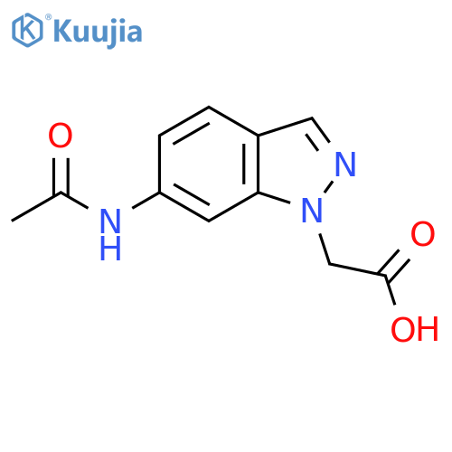 2-(6-acetamido-1H-indazol-1-yl)acetic acid structure