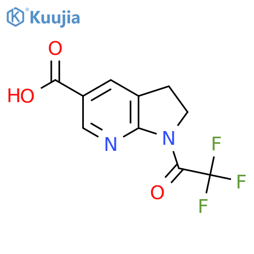 1-(2,2,2-trifluoroacetyl)-1H,2H,3H-pyrrolo2,3-bpyridine-5-carboxylic acid structure