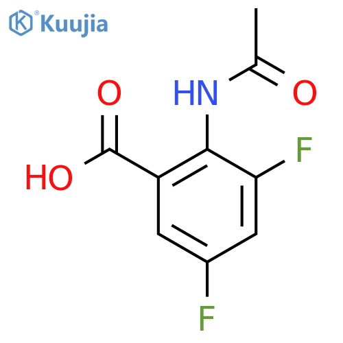2-Acetamido-3,5-difluorobenzoic acid structure