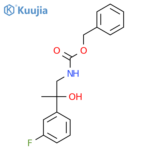 benzyl N-2-(3-fluorophenyl)-2-hydroxypropylcarbamate structure
