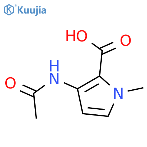 3-acetamido-1-methyl-1H-pyrrole-2-carboxylic acid structure