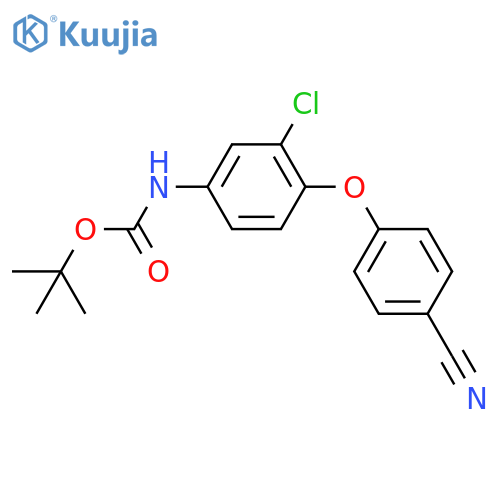 tert-butyl N-3-chloro-4-(4-cyanophenoxy)phenylcarbamate structure