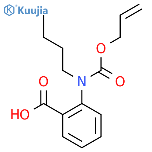 2-{Butyl[(prop-2-en-1-yloxy)carbonyl]amino}benzoic acid structure