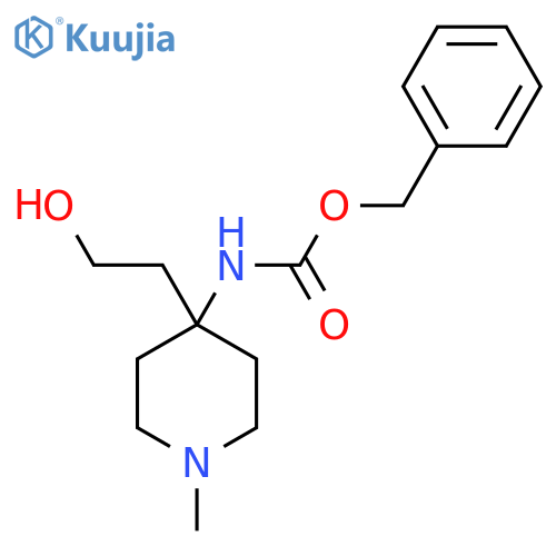 benzyl N-4-(2-hydroxyethyl)-1-methylpiperidin-4-ylcarbamate structure