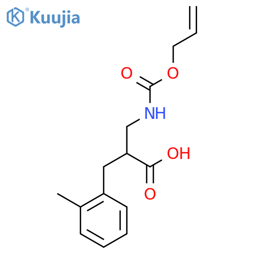 2-[(2-Methylphenyl)methyl]-3-{[(prop-2-en-1-yloxy)carbonyl]amino}propanoic acid structure