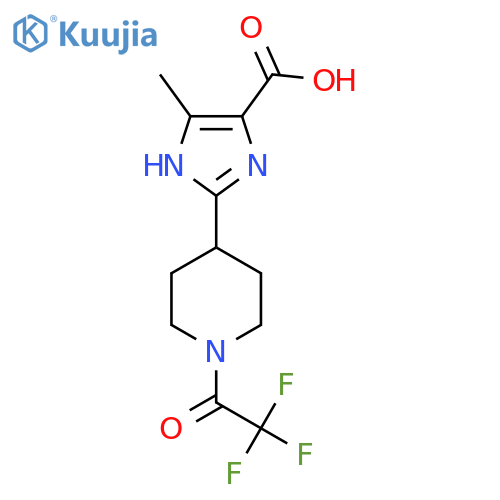 4-methyl-2-1-(2,2,2-trifluoroacetyl)piperidin-4-yl-1H-imidazole-5-carboxylic acid structure