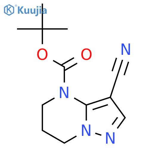 tert-butyl 3-cyano-4H,5H,6H,7H-pyrazolo1,5-apyrimidine-4-carboxylate structure
