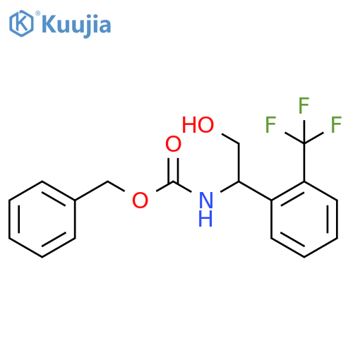 benzyl N-{2-hydroxy-1-2-(trifluoromethyl)phenylethyl}carbamate structure