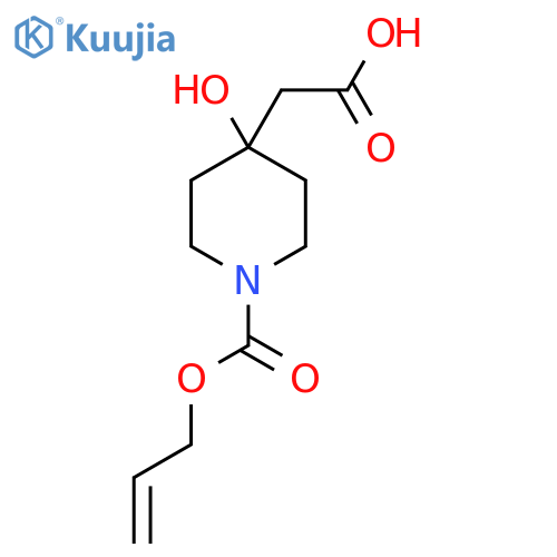 2-{4-hydroxy-1-(prop-2-en-1-yloxy)carbonylpiperidin-4-yl}acetic acid structure