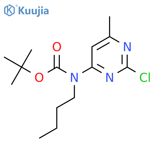 tert-butyl N-butyl-N-(2-chloro-6-methylpyrimidin-4-yl)carbamate structure