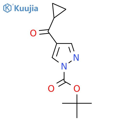 tert-butyl 4-cyclopropanecarbonyl-1H-pyrazole-1-carboxylate structure