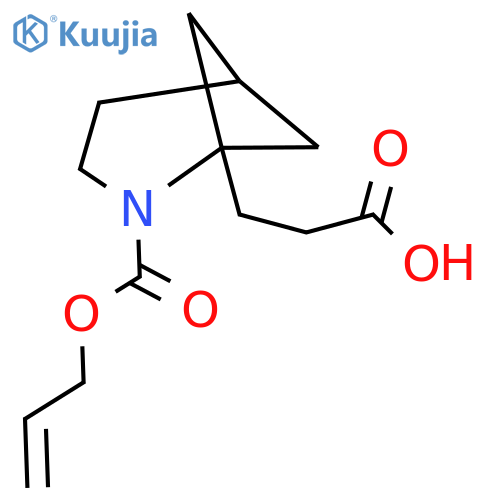 3-{2-(prop-2-en-1-yloxy)carbonyl-2-azabicyclo3.1.1heptan-1-yl}propanoic acid structure