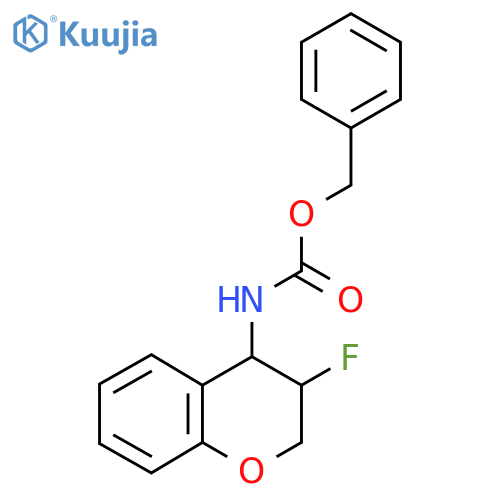 benzyl N-(3-fluoro-3,4-dihydro-2H-1-benzopyran-4-yl)carbamate structure