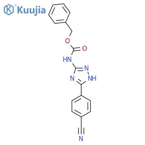 benzyl N-5-(4-cyanophenyl)-4H-1,2,4-triazol-3-ylcarbamate structure