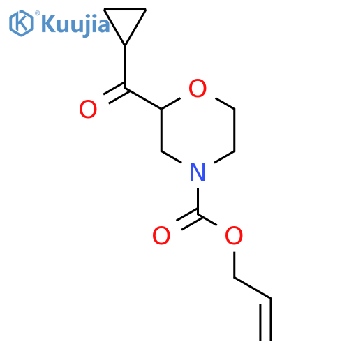 Prop-2-en-1-yl 2-cyclopropanecarbonylmorpholine-4-carboxylate structure