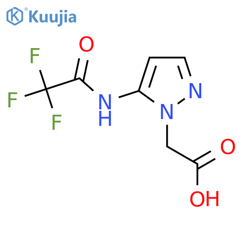 2-5-(2,2,2-trifluoroacetamido)-1H-pyrazol-1-ylacetic acid structure
