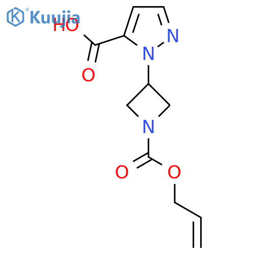 1-{1-(prop-2-en-1-yloxy)carbonylazetidin-3-yl}-1H-pyrazole-5-carboxylic acid structure