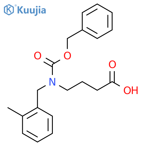 4-{(benzyloxy)carbonyl(2-methylphenyl)methylamino}butanoic acid structure