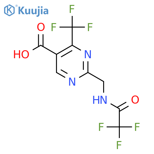 2-(2,2,2-trifluoroacetamido)methyl-4-(trifluoromethyl)pyrimidine-5-carboxylic acid structure
