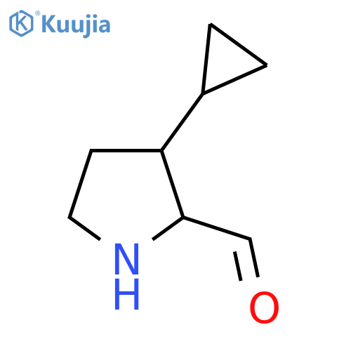 3-Cyclopropylpyrrolidine-2-carbaldehyde structure