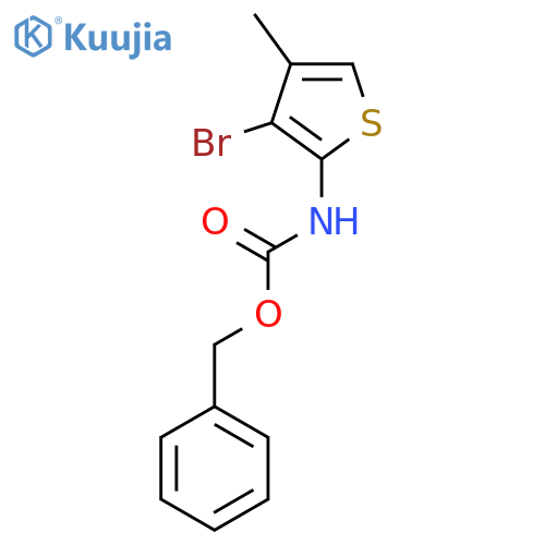 benzyl N-(3-bromo-4-methylthiophen-2-yl)carbamate structure