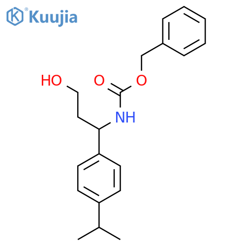 benzyl N-{3-hydroxy-1-4-(propan-2-yl)phenylpropyl}carbamate structure