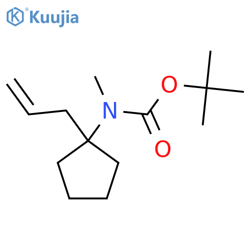 tert-butyl N-methyl-N-1-(prop-2-en-1-yl)cyclopentylcarbamate structure