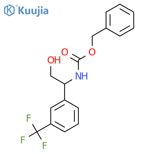 benzyl N-{2-hydroxy-1-3-(trifluoromethyl)phenylethyl}carbamate structure