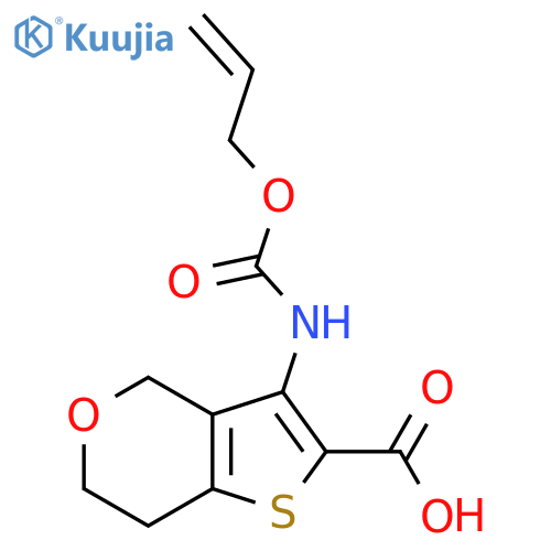 3-{(prop-2-en-1-yloxy)carbonylamino}-4H,6H,7H-thieno3,2-cpyran-2-carboxylic acid structure