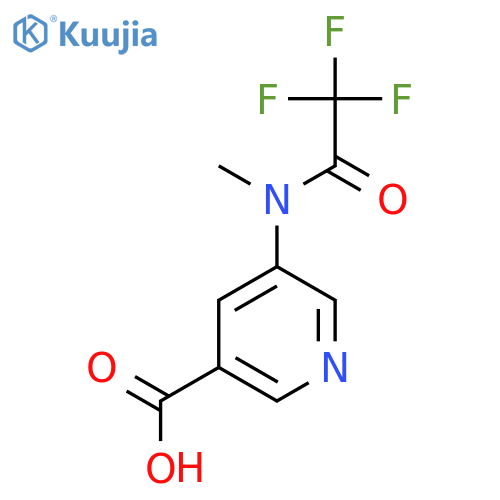 5-(2,2,2-trifluoro-N-methylacetamido)pyridine-3-carboxylic acid structure