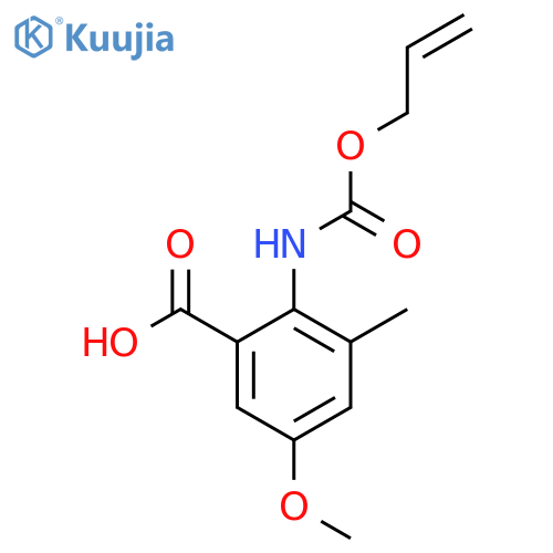 5-methoxy-3-methyl-2-{(prop-2-en-1-yloxy)carbonylamino}benzoic acid structure