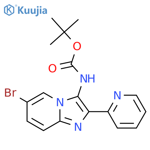 tert-butyl N-6-bromo-2-(pyridin-2-yl)imidazo1,2-apyridin-3-ylcarbamate structure