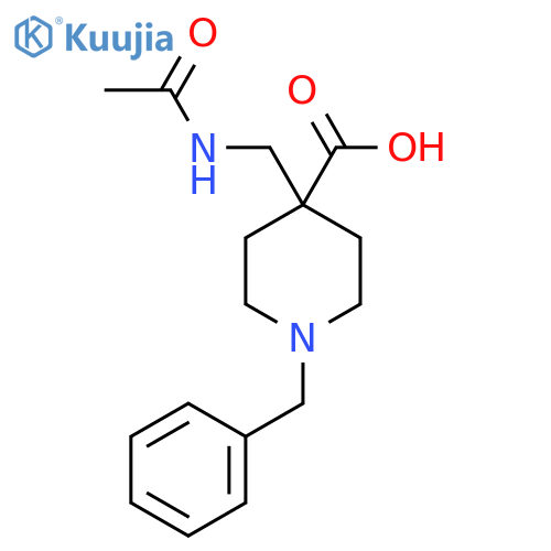 1-Benzyl-4-(acetamidomethyl)piperidine-4-carboxylic acid structure