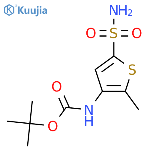 tert-butyl N-(2-methyl-5-sulfamoylthiophen-3-yl)carbamate structure