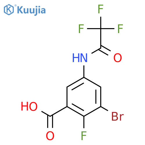 3-Bromo-2-fluoro-5-(2,2,2-trifluoroacetamido)benzoic acid structure
