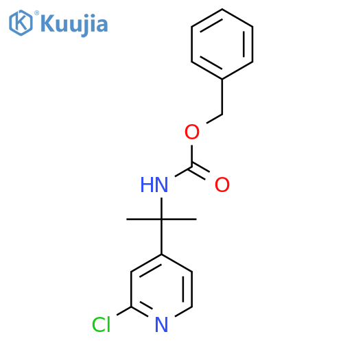 benzyl N-2-(2-chloropyridin-4-yl)propan-2-ylcarbamate structure