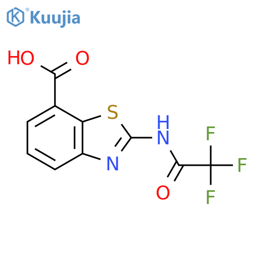 2-(2,2,2-Trifluoroacetamido)-1,3-benzothiazole-7-carboxylic acid structure
