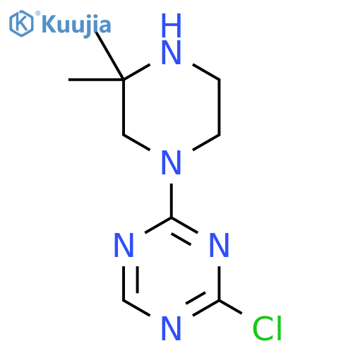 2-Chloro-4-(3,3-dimethylpiperazin-1-yl)-1,3,5-triazine structure