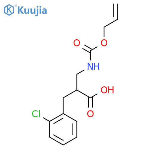 2-(2-chlorophenyl)methyl-3-{(prop-2-en-1-yloxy)carbonylamino}propanoic acid structure
