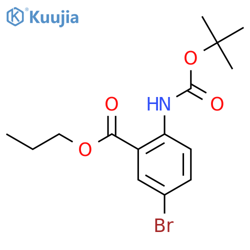 propyl 5-bromo-2-{(tert-butoxy)carbonylamino}benzoate structure