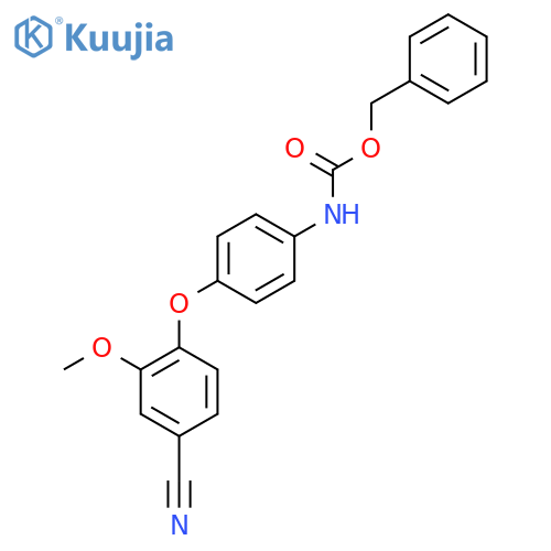 benzyl N-[4-(4-cyano-2-methoxyphenoxy)phenyl]carbamate structure